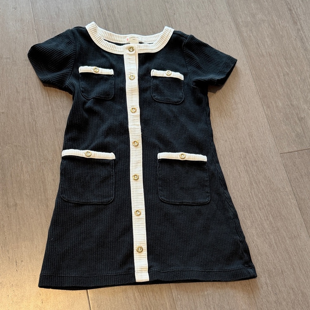 Crewcuts size 4 Stylish Black and Cream Kids Dress
